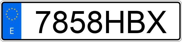 Numer rejestracyjny 7858HBX posiada BMW SERIE 1