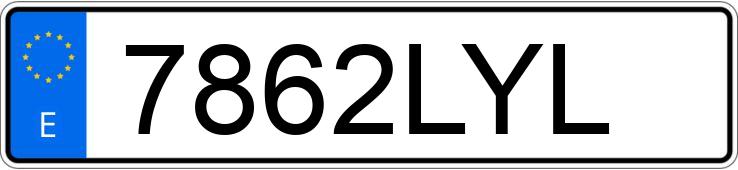 Numer rejestracyjny 7862LYL posiada VOLKSWAGEN GOLF