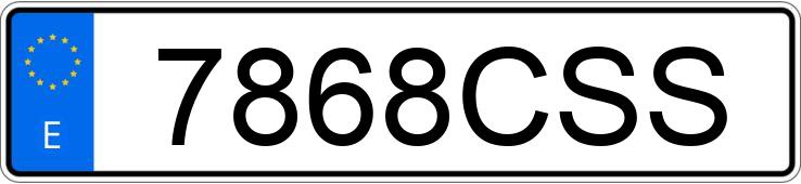 Numer rejestracyjny 7868CSS posiada CITROEN C5