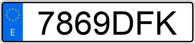 Numer rejestracyjny 7869DFK posiada SEAT ALTEA