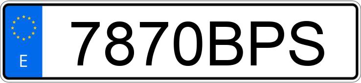 Numer rejestracyjny 7870BPS posiada FORD FOCUS