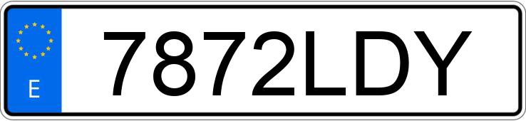 Die Registrierungsnummer 7872LDY hat MERCEDES SPRINTER