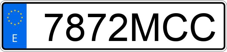 Numer rejestracyjny 7872MCC posiada HONDA CB 500