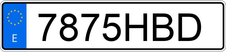 Numer rejestracyjny 7875HBD posiada SUBARU IMPREZA