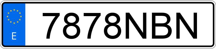 Numer rejestracyjny 7878NBN posiada MERCEDES VITO