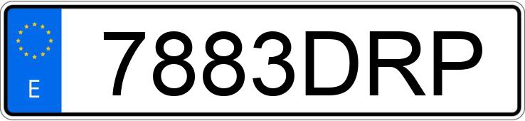 Numer rejestracyjny 7883DRP posiada PEUGEOT 1007