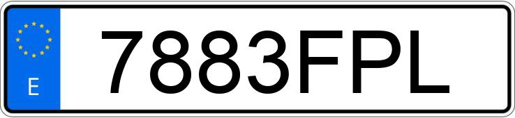 Numer rejestracyjny 7883FPL posiada VOLVO C30