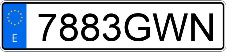 Numer rejestracyjny 7883GWN posiada SEAT IBIZA Numer rejestracyjny 7883GWN posiada SEAT IBIZA