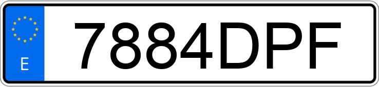 Registreringsnummeret 7884DPF har BMW SERIE 3