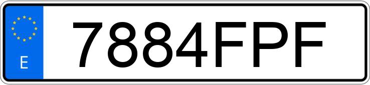 Numer rejestracyjny 7884FPF posiada VOLKSWAGEN GOLF