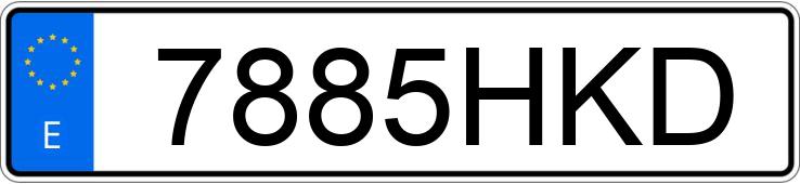 Numer rejestracyjny 7885HKD posiada VOLKSWAGEN CRAFTER