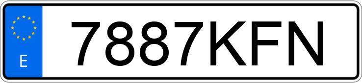 Numer rejestracyjny 7887KFN posiada PEUGEOT EXPERT