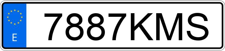 Реєстраційний номер 7887KMS має SEAT ALHAMBRA