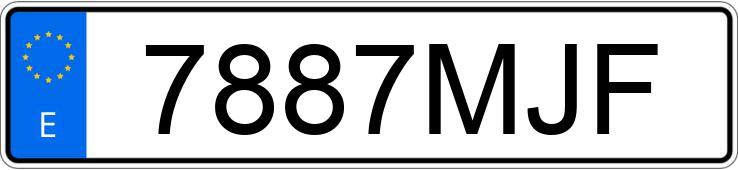 Numer rejestracyjny 7887MJF posiada VOLKSWAGEN GOLF
