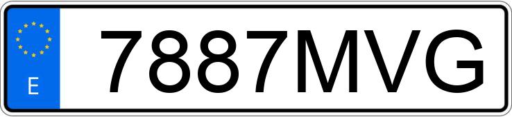 Numer rejestracyjny 7887MVG posiada TESLA MODEL 3