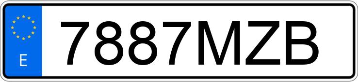 Numer rejestracyjny 7887MZB posiada MERCEDES C (205)