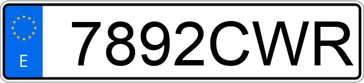 Numer rejestracyjny 7892CWR posiada AUDI A6