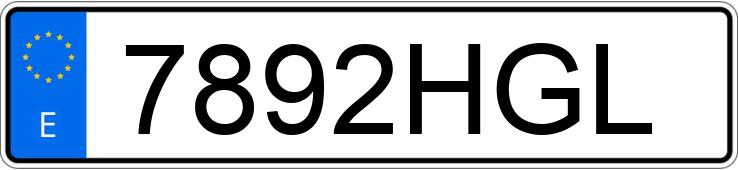 Numer rejestracyjny 7892HGL posiada PEUGEOT 207