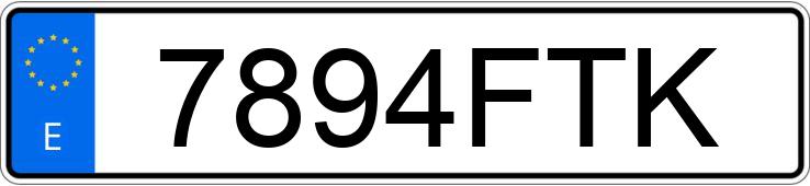 Numer rejestracyjny 7894FTK posiada PEUGEOT 307 Numer rejestracyjny 7894FTK posiada PEUGEOT 307