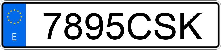 Numer rejestracyjny 7895CSK posiada RENAULT KANGOO