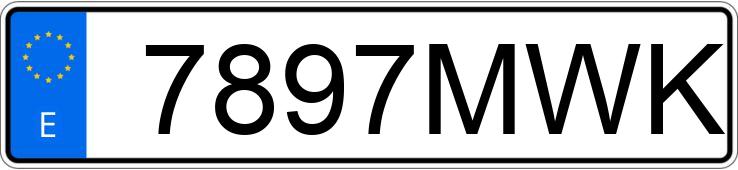Numer rejestracyjny 7897MWK posiada AUDI A3 SPORTBACK