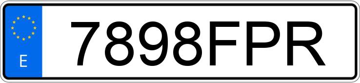 Il numero di registrazione 7898FPR ha FORD FUSION 1.4 TREND