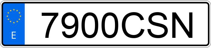 Numer rejestracyjny 7900CSN posiada MERCEDES VITO