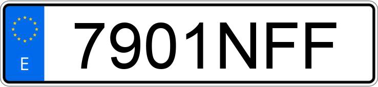 Numer rejestracyjny 7901NFF posiada VOLKSWAGEN GOLF