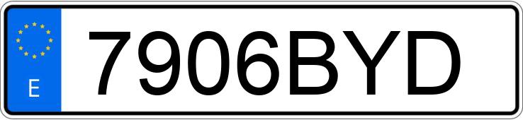 Numer rejestracyjny 7906BYD posiada BMW SERIE 3