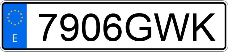 Numer rejestracyjny 7906GWK posiada CITROEN C3