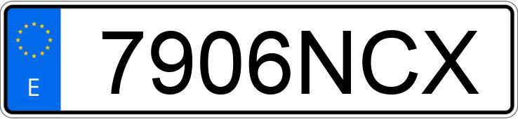 Numer rejestracyjny 7906NCX posiada AUDI A3 SPORTBACK