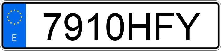 Numer rejestracyjny 7910HFY posiada JAGUAR XK