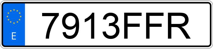 Numer rejestracyjny 7913FFR posiada bmw 320