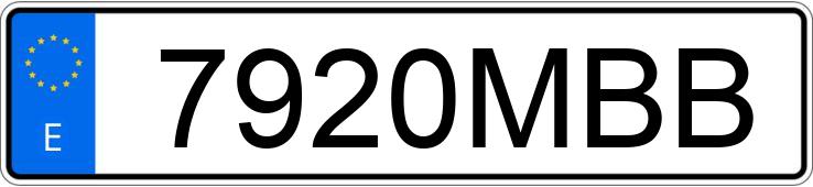 Numer rejestracyjny 7920MBB posiada FIAT SCUDO