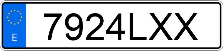 Numer rejestracyjny 7924LXX posiada TOYOTA C-HR