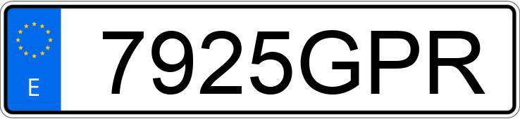 Numer rejestracyjny 7925GPR posiada DERBI GP1