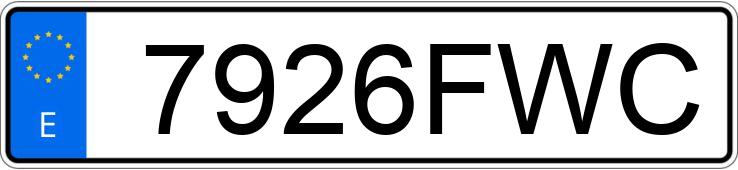 Numer rejestracyjny 7926FWC posiada SAAB 9-3