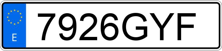 Numer rejestracyjny 7926GYF posiada CITROEN C3