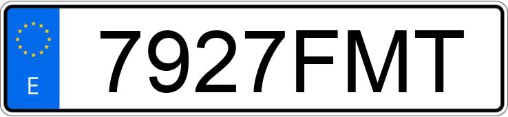 Numer rejestracyjny 7927FMT posiada PEUGEOT 207