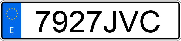 Numer rejestracyjny 7927JVC posiada VOLKSWAGEN CRAFTER