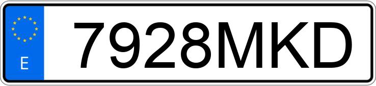 Numer rejestracyjny 7928MKD posiada AUDI TT