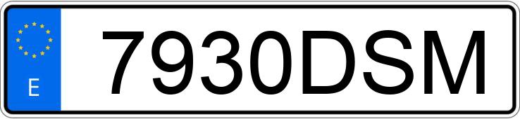 Die Registrierungsnummer 7930DSM hat VOLKSWAGEN GOLF