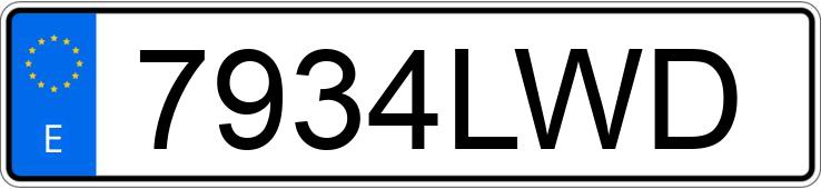 Numer rejestracyjny 7934LWD posiada AUDI A3