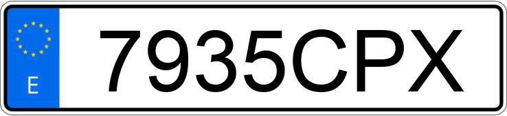 Registreringsnummeret 7935CPX har RENAULT KANGOO