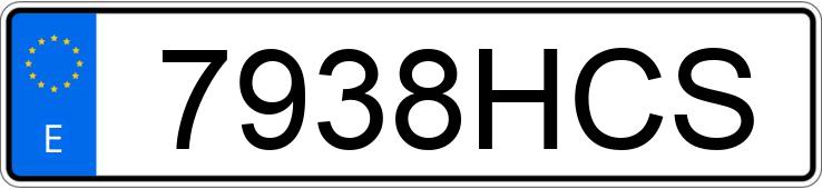 Numer rejestracyjny 7938HCS posiada MAZDA MAZDA3