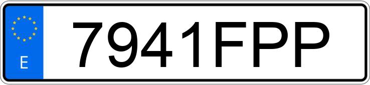 Numer rejestracyjny 7941FPP posiada  