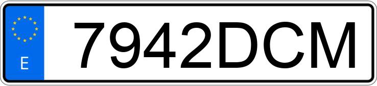 Numer rejestracyjny 7942DCM posiada RENAULT KANGOO