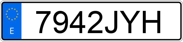 Numer rejestracyjny 7942JYH posiada FIAT SCUDO