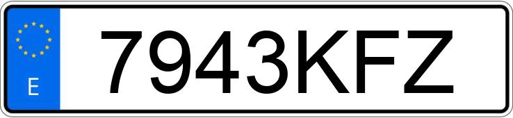 Numer rejestracyjny 7943KFZ posiada JEEP WRANGLER