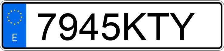 Numer rejestracyjny 7945KTY posiada OPEL ZAFIRA Numer rejestracyjny 7945KTY posiada OPEL ZAFIRA